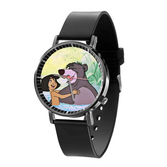 Disney Mowgli and Ballo The Jungle Book Custom Quartz Watch Black Plastic With Gift Box