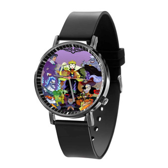 Disney Villains Art Custom Quartz Watch Black Plastic With Gift Box