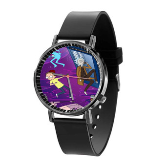 Dr Who Rick and Morty Custom Quartz Watch Black Plastic With Gift Box