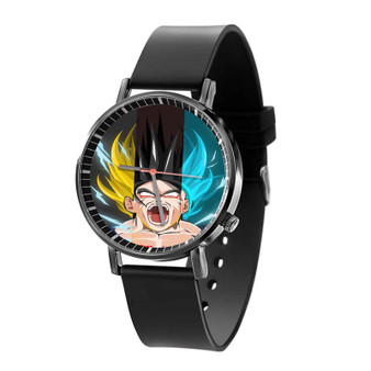 Goku on Transformation Dragon Ball Custom Quartz Watch Black Plastic With Gift Box