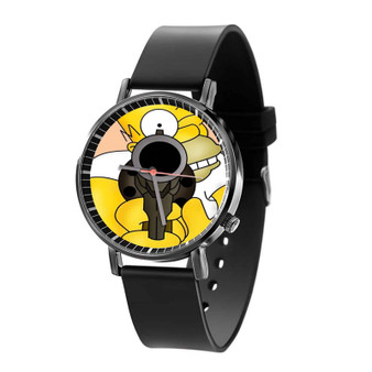 Homer The Simpsons Custom Quartz Watch Black Plastic With Gift Box