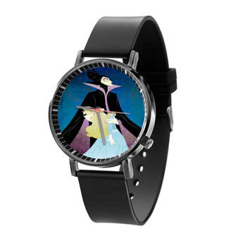 Maleficent and Princess Aurora Disney Custom Quartz Watch Black Plastic With Gift Box