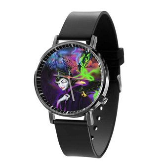 Maleficent Art Custom Quartz Watch Black Plastic With Gift Box