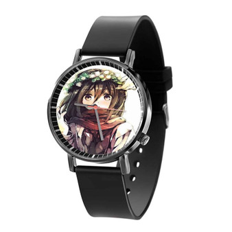 Mikasa Attack On Titan Custom Quartz Watch Black Plastic With Gift Box