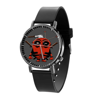 Minion Deadpool Custom Quartz Watch Black Plastic With Gift Box