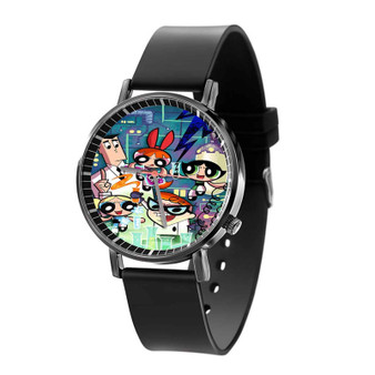 Power Puff Girls Dexter Laboratory Custom Quartz Watch Black Plastic With Gift Box