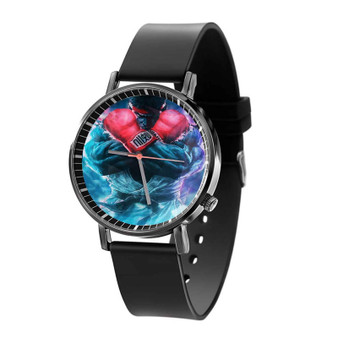 Ryu Street Fighter Art Custom Quartz Watch Black Plastic With Gift Box