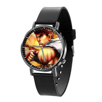 Ryu Ultra Super Street Fighter IV Custom Quartz Watch Black Plastic With Gift Box