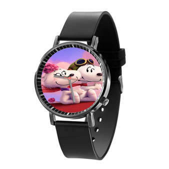 Snoopy Meet Fifi Custom Quartz Watch Black Plastic With Gift Box