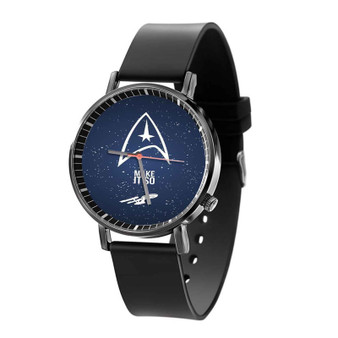 Star Trek Make it So Custom Quartz Watch Black Plastic With Gift Box