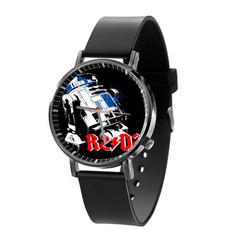 Star Wars R2 D2 ACDC Custom Quartz Watch Black Plastic With Gift Box