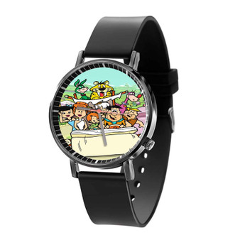 The Flinstones Family Custom Quartz Watch Black Plastic With Gift Box
