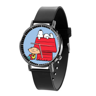 The Peanuts Snoopy and Family Guy Custom Quartz Watch Black Plastic With Gift Box