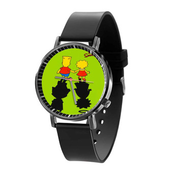 The Simpsons Shadows Custom Quartz Watch Black Plastic With Gift Box