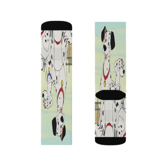 101 Dalmatians Disney Art Custom Socks Sublimation White Polyester Unisex Regular Fit