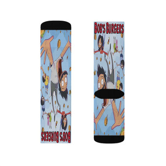 Bob s Burgers Product Custom Socks Sublimation White Polyester Unisex Regular Fit