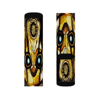 Borderlands 2 Face Custom Socks Sublimation White Polyester Unisex Regular Fit