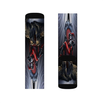 Harley Quinn Custom Socks Sublimation White Polyester Unisex Regular Fit