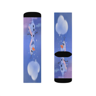 Olaf Disney Frozen Custom Socks Sublimation White Polyester Unisex Regular Fit