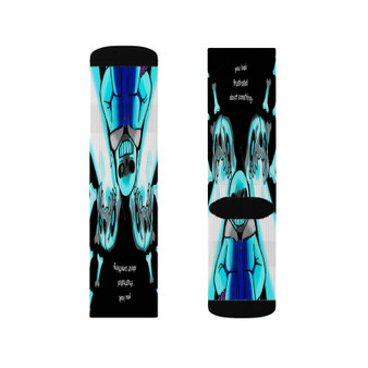 Sans Undertale Art Custom Socks Sublimation White Polyester Unisex Regular Fit