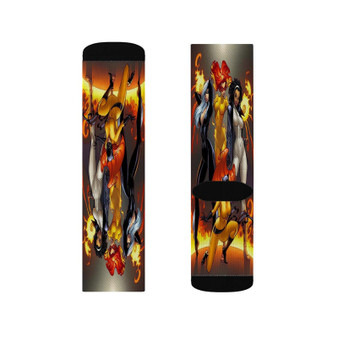 Sexy Marvel Villains Custom Socks Sublimation White Polyester Unisex Regular Fit