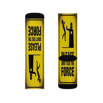 Star Wars Please Don t Use The Force Custom Socks Sublimation White Polyester Unisex Regular Fit