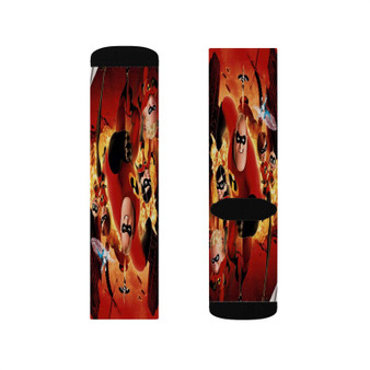 The Incredibles Art Custom Socks Sublimation White Polyester Unisex Regular Fit