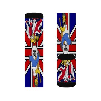 The Who Simpsons Custom Socks Sublimation White Polyester Unisex Regular Fit