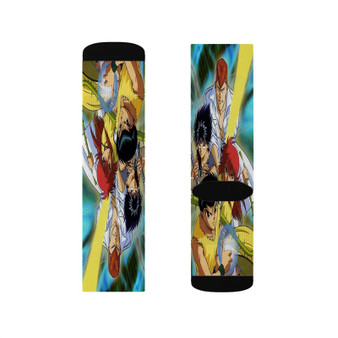 Yu Yu Hakusho Anime Custom Socks Sublimation White Polyester Unisex Regular Fit