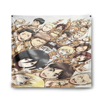 Attack On Titan Collage Custom Tapestry Polyester Indoor Wall Home Decor