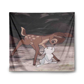 Bambi and Thumper Disney Art Custom Tapestry Polyester Indoor Wall Home Decor