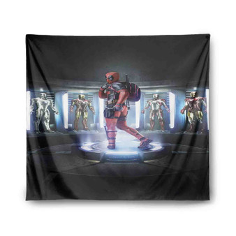 Deadpool in Iron Man Laboratory Custom Tapestry Polyester Indoor Wall Home Decor