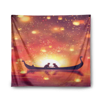 Disney Tangled Night Romantic Custom Tapestry Polyester Indoor Wall Home Decor