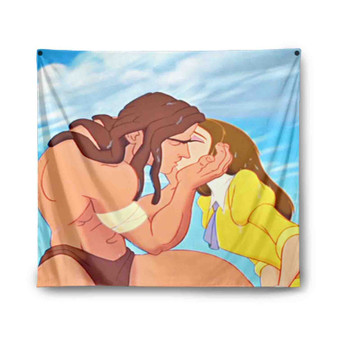 Disney Tarzan and Jane Kiss Custom Tapestry Polyester Indoor Wall Home Decor