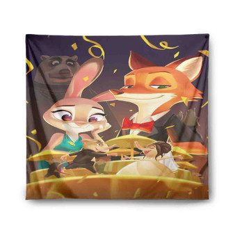 Disney Zootopia Dancing Custom Tapestry Polyester Indoor Wall Home Decor