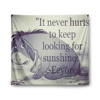 Eeyore Winnie The Pooh Quotes Custom Tapestry Polyester Indoor Wall Home Decor