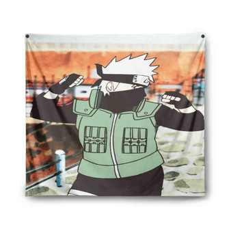 Kakashi Hatake Naruto Shippuden Cartoon Custom Tapestry Polyester Indoor Wall Home Decor