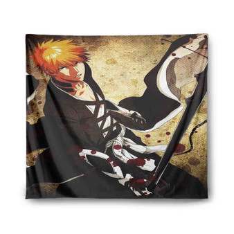 Kurosaki Ichigo Bleach Art Custom Tapestry Polyester Indoor Wall Home Decor