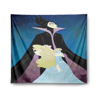 Maleficent and Princess Aurora Disney Custom Tapestry Polyester Indoor Wall Home Decor