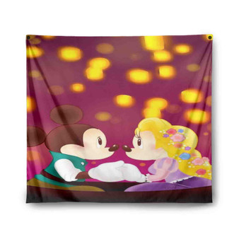 Mickey and Minnie as Flynn and Rapunzel Custom Tapestry Polyester Indoor Wall Home Decor