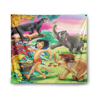 Mowgli and His Friends Custom Tapestry Polyester Indoor Wall Home Decor