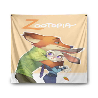Nick and Judy Zootopia Custom Tapestry Polyester Indoor Wall Home Decor