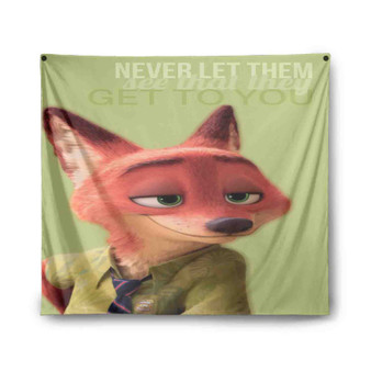 Nick Wilde Quote Custom Tapestry Polyester Indoor Wall Home Decor