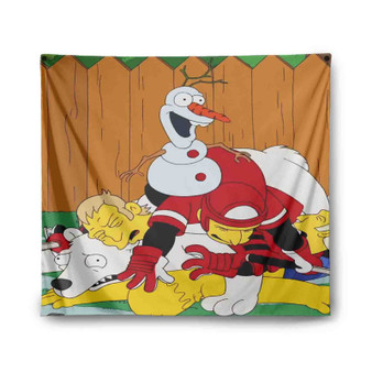 Olaf The Simpsons Custom Tapestry Polyester Indoor Wall Home Decor