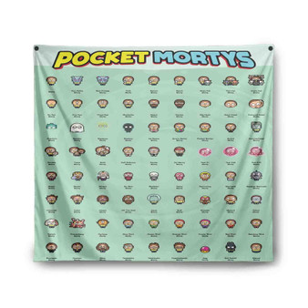 Pocket Mortys Rick and Morty Custom Tapestry Polyester Indoor Wall Home Decor