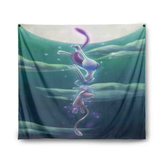 Pok mon Mewtwo Custom Tapestry Polyester Indoor Wall Home Decor