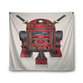 R2 D2 Deadpool Custom Tapestry Polyester Indoor Wall Home Decor