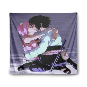 Sakura Haruno Sasuke Uchiha Naruto Shippuden Custom Tapestry Polyester Indoor Wall Home Decor