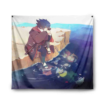 Sasuke Uchiha Naruto Shippuden Custom Tapestry Polyester Indoor Wall Home Decor