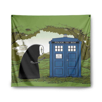 Spirited Away No Face Police Box Custom Tapestry Polyester Indoor Wall Home Decor